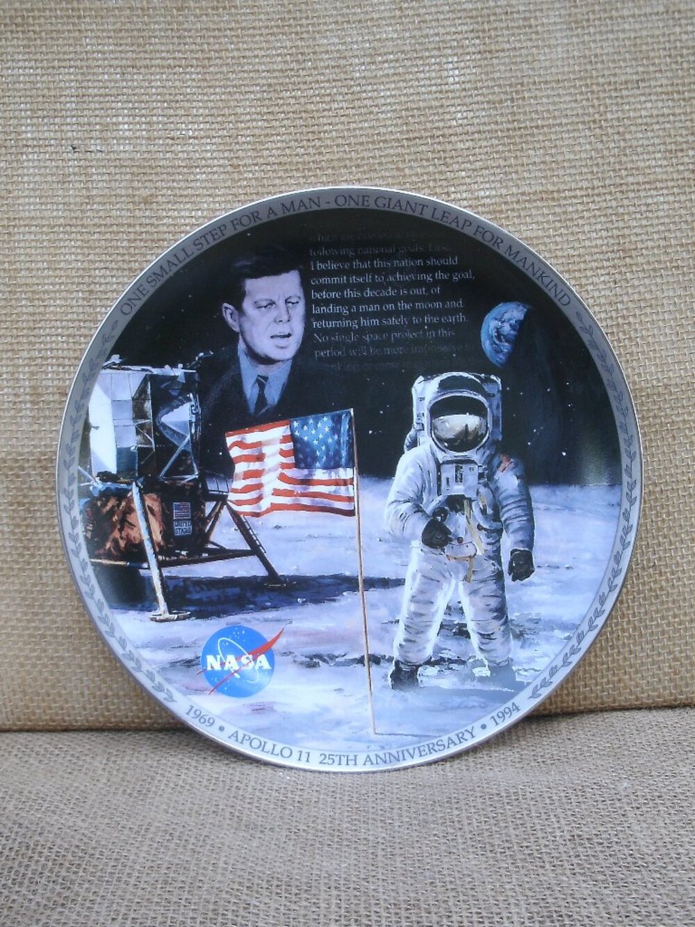 Vintage NASA Apollo 11 25th Anniversary Collector's Plate